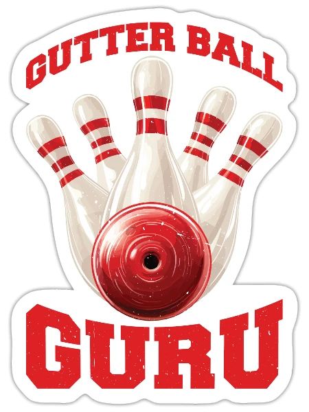 Gutter Ball Guru - Sticker - white matte - Front