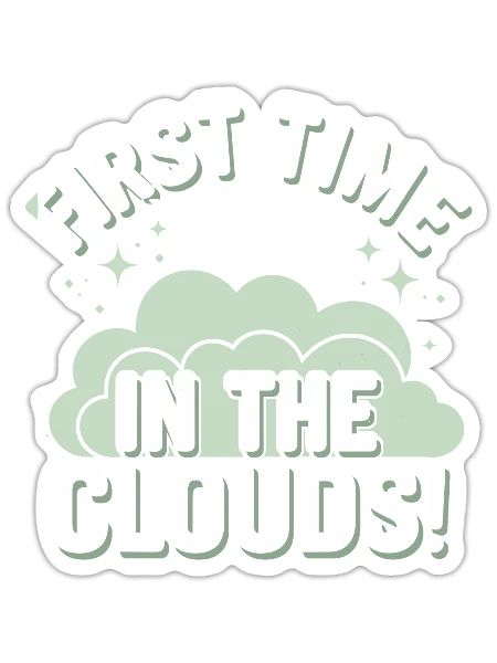My First Plane Ride First Time Flying Adventure - Sticker - white matte - Front
