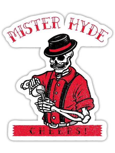 Mister Hyde - Sticker - white matte - Front
