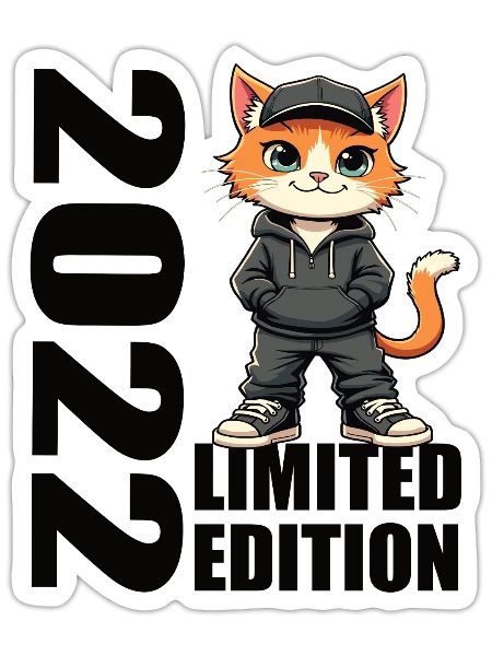 Limited Edition 2022 Birthday 2022 Born - Sticker - white matte - Front