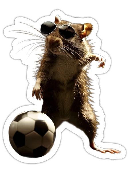 Rat - Sticker - white matte - Front
