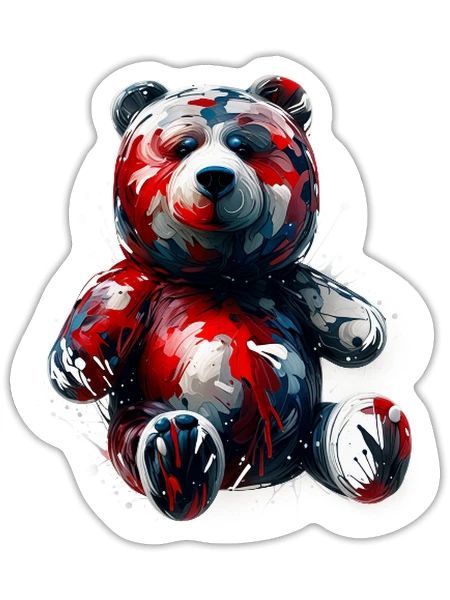 Teddy Bear - Sticker - white matte - Front