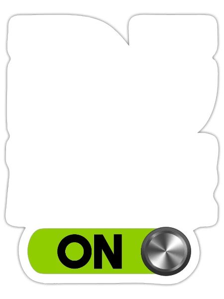 DJ Mode ON Design For Disc Jockey Men & Women - Sticker - white matte - Front
