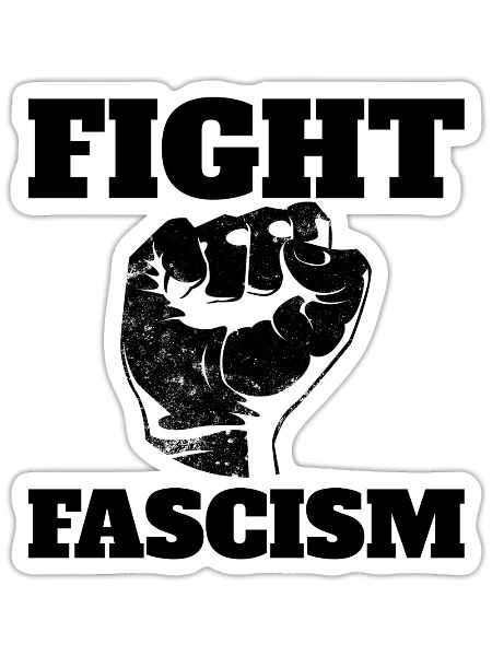 Fight Fascism Anti Fascism - Sticker - white matte - Front