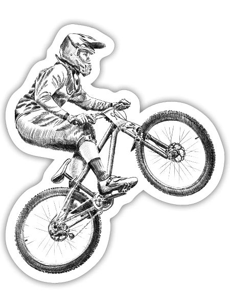 BMX - Sticker - white matte - Front