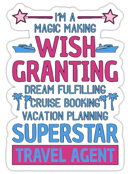 Wish Granting Travel Superstar - Sticker - white matte - Front