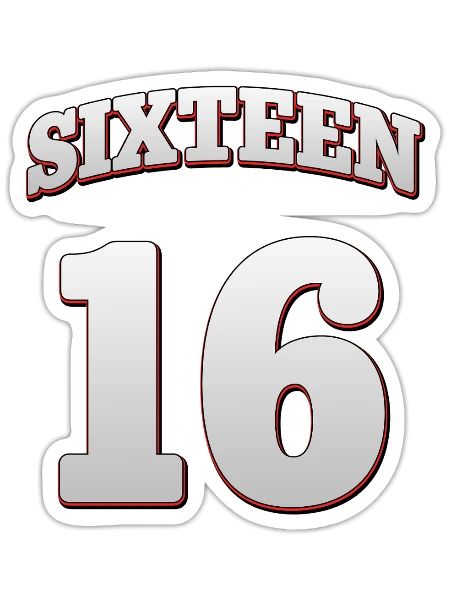 Sweet Sixteen – 16th Birthday Designs & Posters - Sticker - white matte - Front