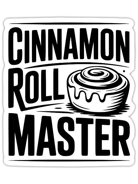 Cinnamon Roll Master - Sticker - white matte - Front