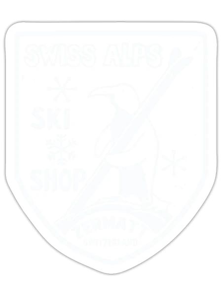 Ski Swiss Alps - Sticker - white matte - Front
