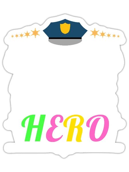 cop another word for hero - Sticker - white matte - Front
