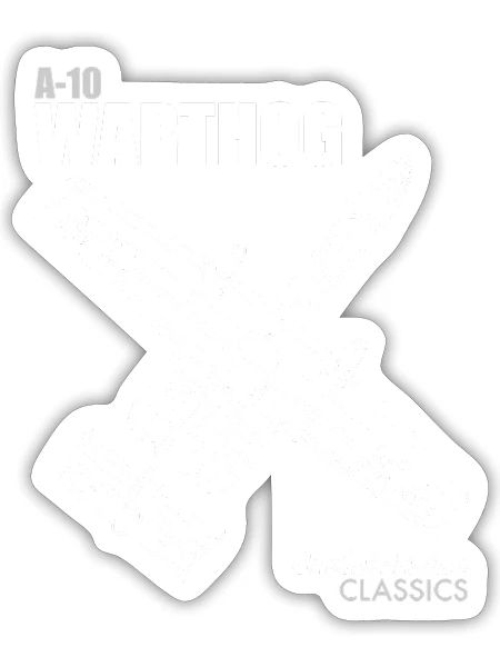 A0 Thunderbolt II - Sticker - white matte - Front
