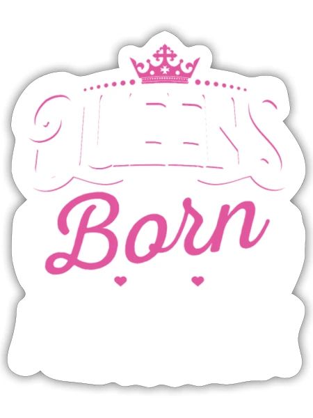 born birthday bday queens february - Sticker - white matte - Front