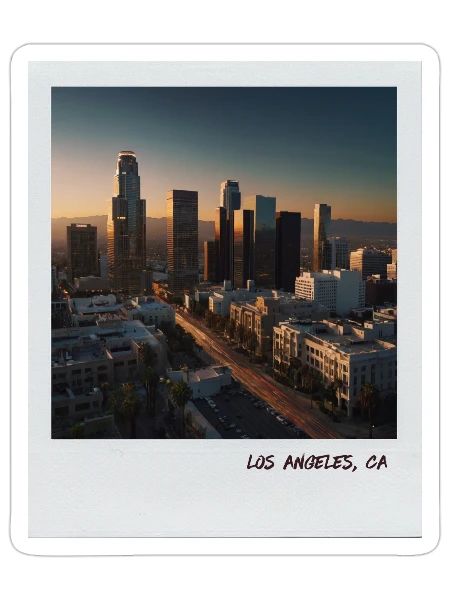 Mono Enterprises "Travels" Los Angeles - Sticker - white matte - Front