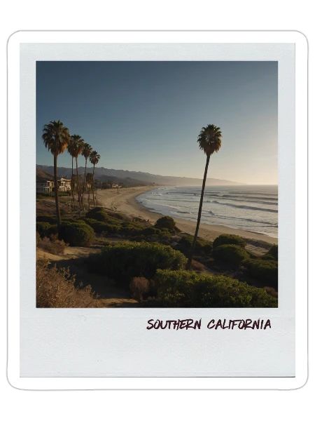 Mono Enterprises "Travels" Southern California #1 - Sticker - white matte - Front