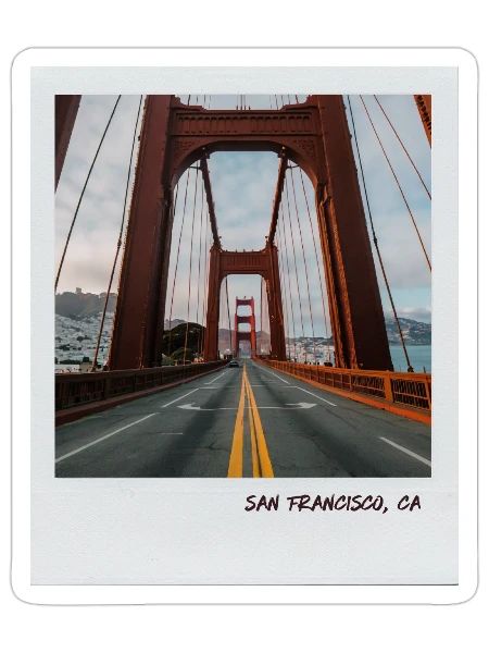 Mono Enterprises "Travels" San Francisco #3 - Sticker - white matte - Front