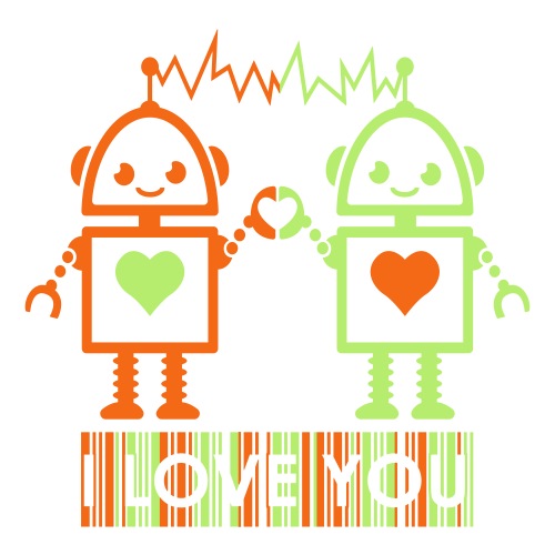Robot Couple - Sticker