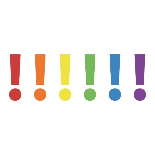 Pride Rainbow Exclamation Marks