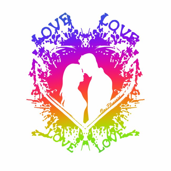 Gay Pride Couple Heart - Love is Love