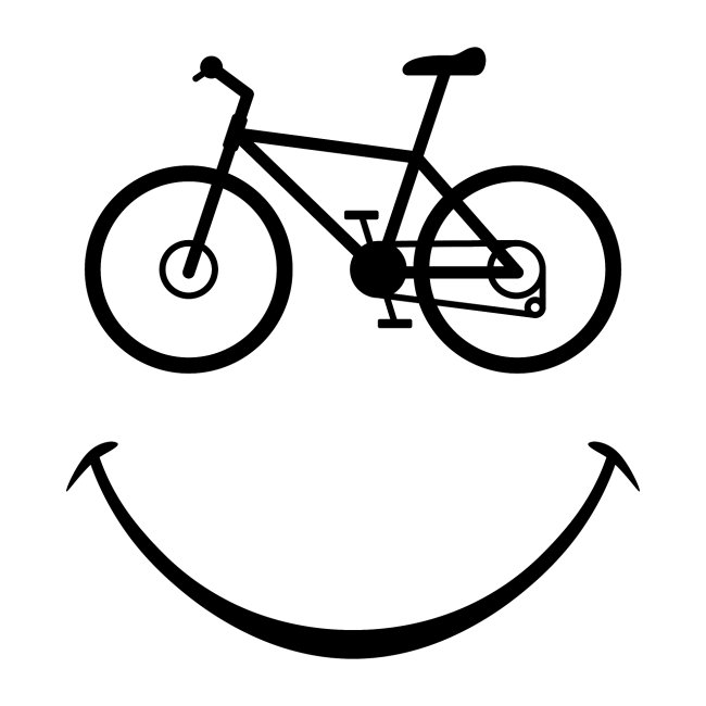 Happy Outdoor Adventure Mountain Bike Smiling Face