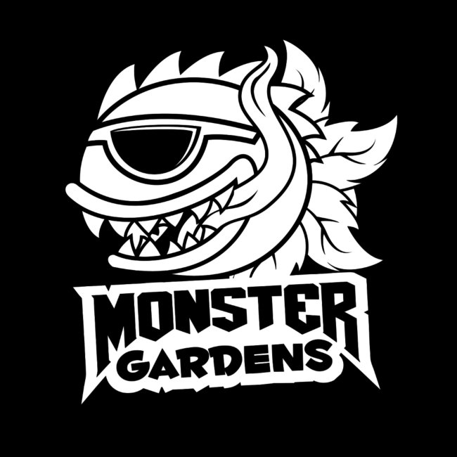 Monster Gardens Logo in White