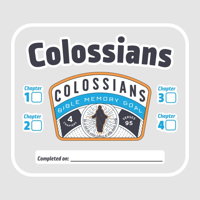 Colossians Chapter Checklist