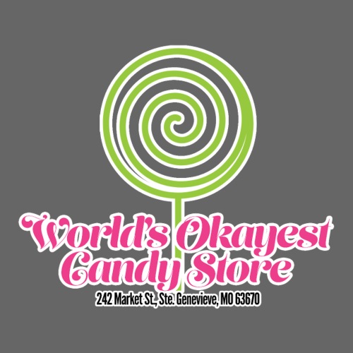 World's Okayest Candy Store Green/Pink/Black - Sticker