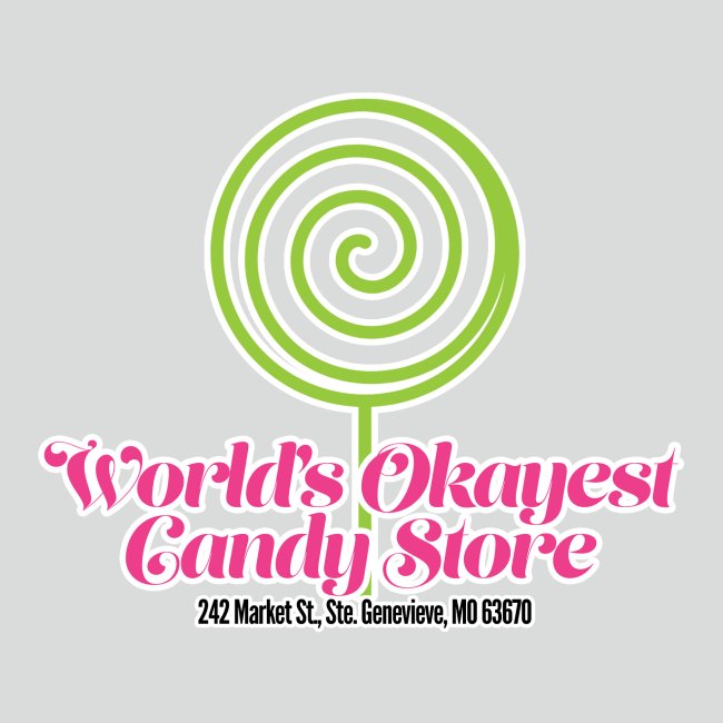 World's Okayest Candy Store Green/Pink/Black