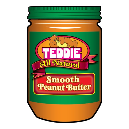 Teddie Smooth Jar Sticker - Sticker