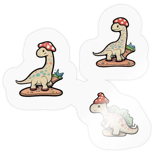 Mushroom Hat Brontosaurus Dinosaur