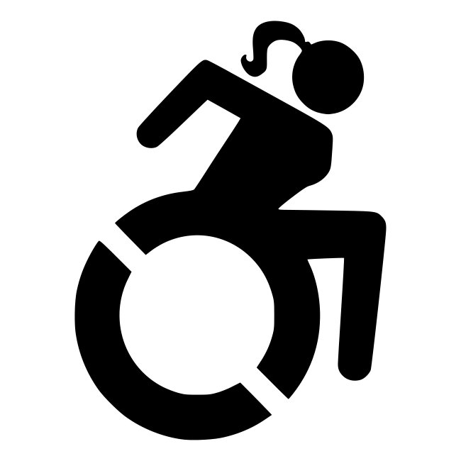 Wheelchair symbol for women and ladies *