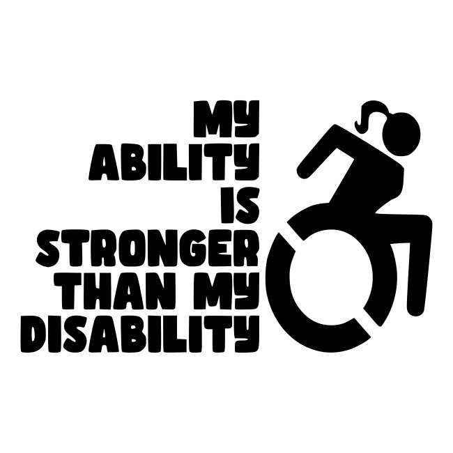 My ability is stronger than my handicap for lady *