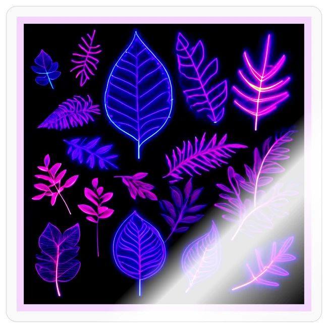 Neon Leaves in Pink and Purple Hues