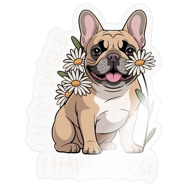 Cute French Bulldog Illustration - White Design