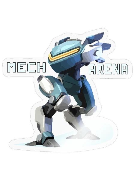 lets play amazing battle mech arena - Sticker - transparent glossy - Front