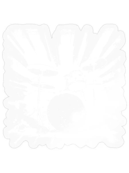 Drum Set Graphic - Sticker - transparent glossy - Front
