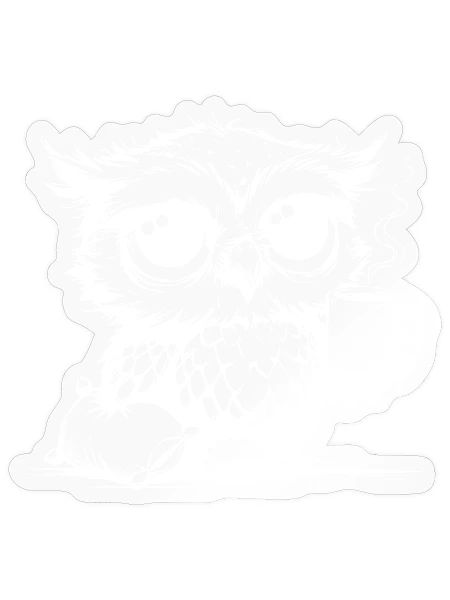 I Was Awake All Night Owl With Pillow - Sticker - transparent glossy - Front