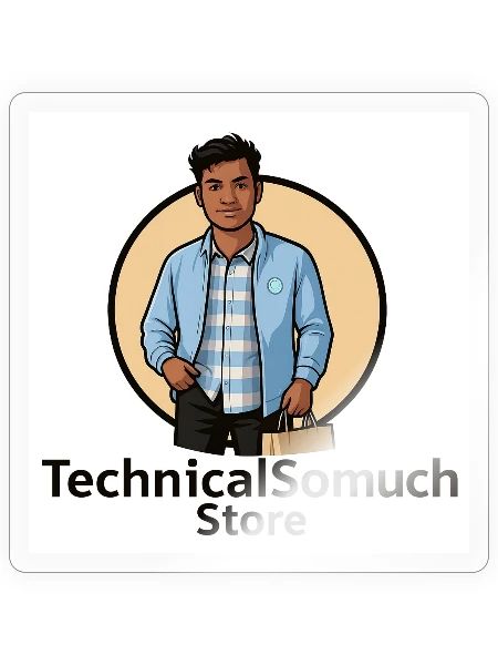 Tech Store Mascot Circle Emblem - Sticker - transparent glossy - Front