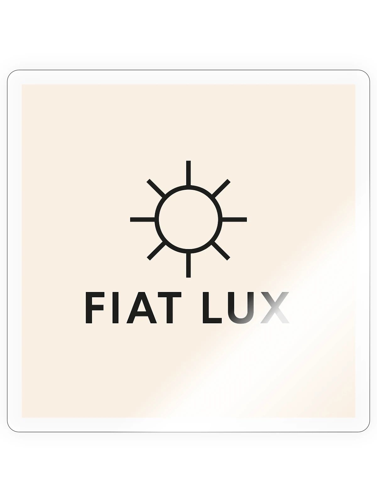 Fiat Lux Sun Emblem - Sticker - transparent glossy - Front