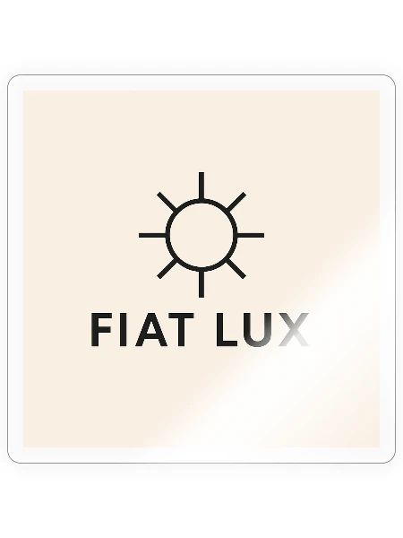 Fiat Lux Sun Emblem - Sticker - transparent glossy - Front