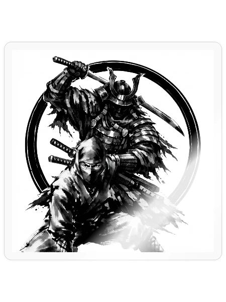 Shadow Clan Samurai Glyph - Sticker - transparent glossy - Front