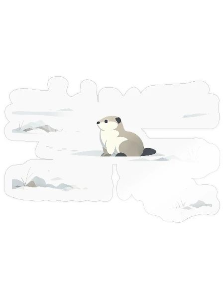 Silent Arctic Ground Squirrel - Sticker - transparent glossy - Front