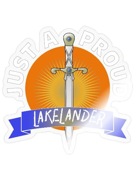 Lakeland Pride Sword Sunburst Graphic - Sticker - transparent glossy - Front