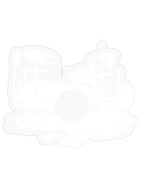 Drum Kit Sketch - Sticker - transparent glossy - Front