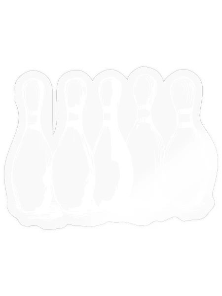 Bowling Pins Drawing - Sticker - transparent glossy - Front