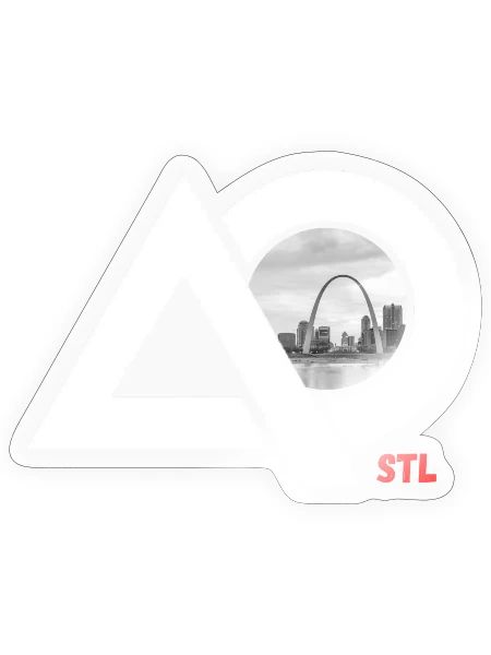 AO STL LOGO White - Sticker - transparent glossy - Front