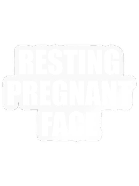 Expecting Mother Resting Pregnant Face Pregnancy - Sticker - transparent glossy - Front