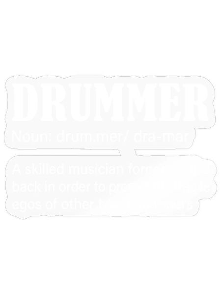 Drummer Backbeat Shield - Sticker - transparent glossy - Front
