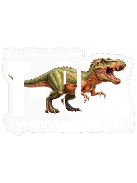 T-Rex Dinosaur Prehistoric Predator - Sticker - transparent glossy - Front