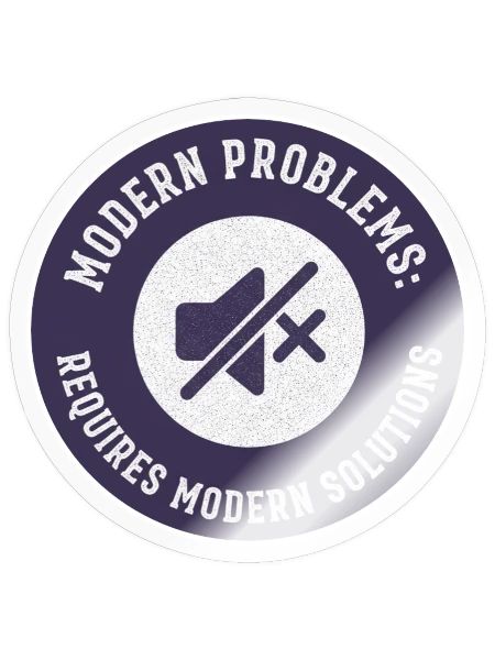 Les problèmes modernes nécessitent des solutions modernes muettes - Sticker - brillant transparent - Devant