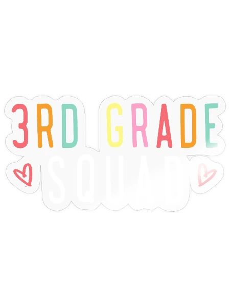 3rd Grade Team Crew Third Grade Squad - Sticker - transparent glossy - Front